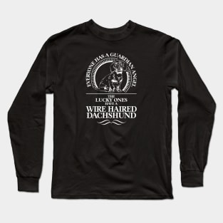 Proud Wire Haired Dachshund Guardian Angel dog mom Long Sleeve T-Shirt